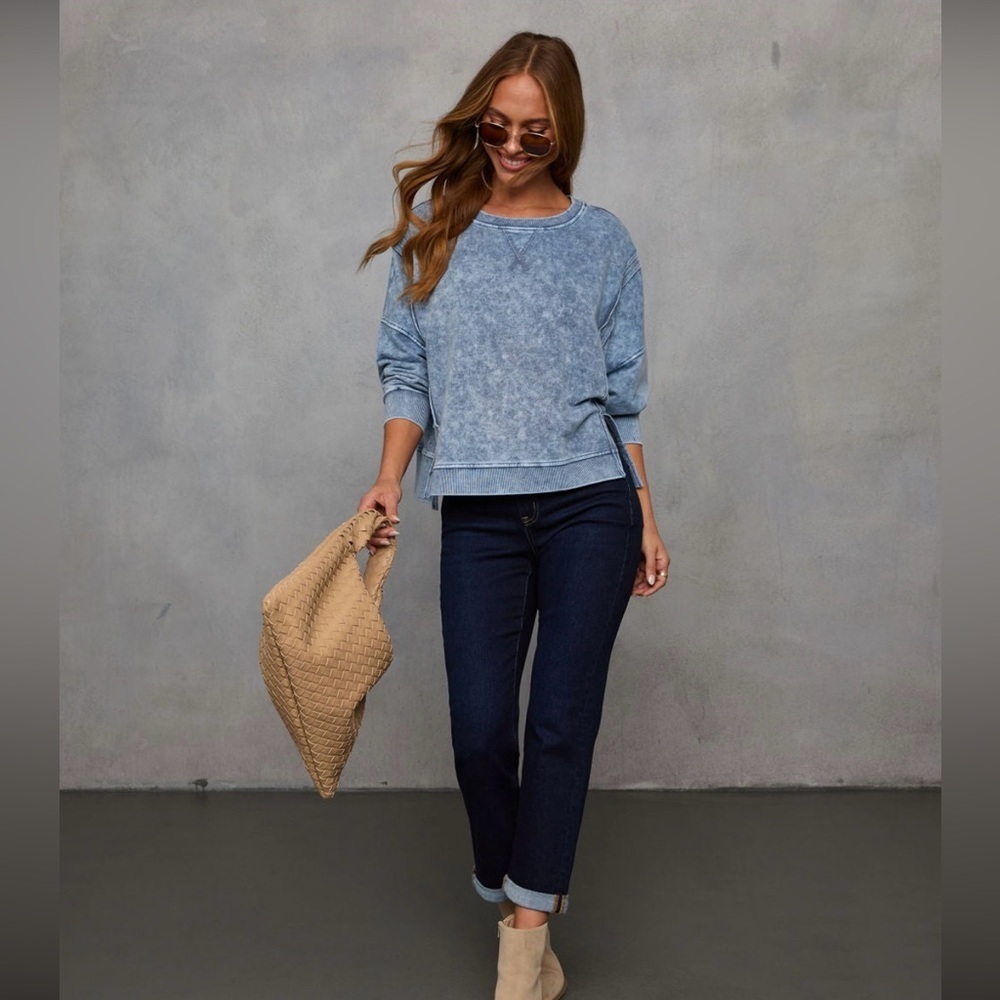 VICI - Acid Wash Pullover Sweatshirt - Picture 5 of 9